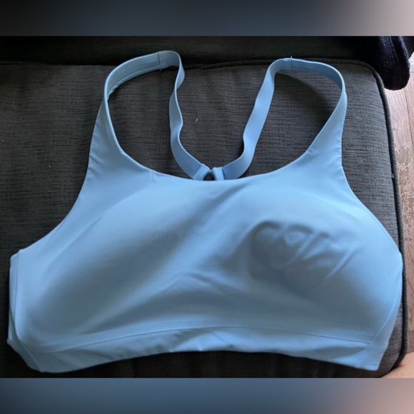 Athleta  Womens Advance Bra Blue High Support Padded Racer Back Run Train 38 D - Picture 1 of 5